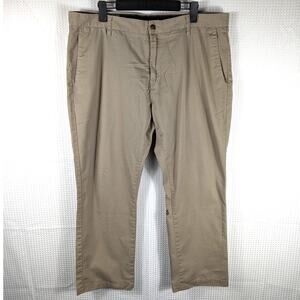 Volcom Corpo Class Pants 40x29 Khaki Tan Chino Trousers Men Casual Skatewear
